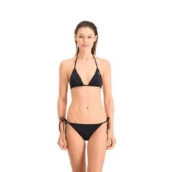 Bas De Bikini Avec Liens à Nouer Pour Femmes PUMA Swim Noir -Magasin D'Articles De Sport bas de bikini avec liens a nouer pour femmes puma swim noir 4