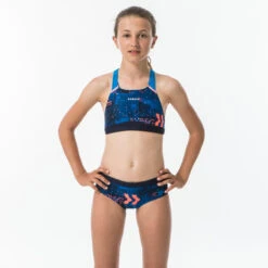 Bas De Maillot De Bain De Natation Fille Kamyleon Map Bleu -Magasin D'Articles De Sport bas de maillot de bain de natation fille kamyleon map bleu 3