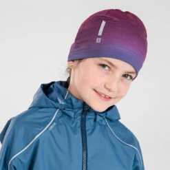 BONNET RUNNING ENFANT DEPERLANT - KIPRUN BEANY BLEU FONCE -Magasin D'Articles De Sport bonnet running enfant deperlant kiprun beany bleu fonce 2