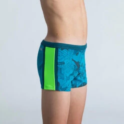 Boxer De Bain Natation Garçon - Yokob - Bleu Sombre / Vert Fluo -Magasin D'Articles De Sport boxer de bain natation garcon yokob bleu sombre vert fluo 2