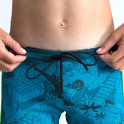 Boxer De Bain Natation Garçon - Yokob - Bleu Sombre / Vert Fluo -Magasin D'Articles De Sport boxer de bain natation garcon yokob bleu sombre vert fluo 4