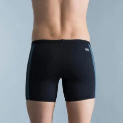 Boxer De Bain Natation Long - Yoko - Noir / Gris / Bleu -Magasin D'Articles De Sport boxer de bain natation long yoko noir gris bleu 3