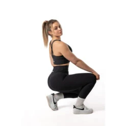 Brassière De Sport Côtelée V2 Noir -Magasin D'Articles De Sport brassiere de sport cotelee v2 noir 3