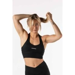 Brassière Fitness Halter Noir -Magasin D'Articles De Sport brassiere fitness halter noir 3