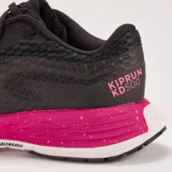 CHAUSSURES DE RUNNING FEMME KIPRUN KD500 NOIR ROSE -Magasin D'Articles De Sport chaussures de running femme kiprun kd500 noir rose 3
