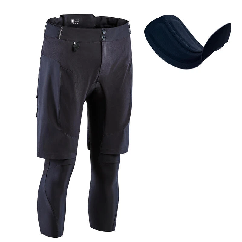 Rockrider COMBO SHORT / SOUS SHORT, 2 EN 1, DE VELO VTT EXPL 500 HOMME NOIR 1 Rockrider COMBO SHORT / SOUS SHORT, 2 EN 1, DE VELO VTT EXPL 500 HOMME NOIR