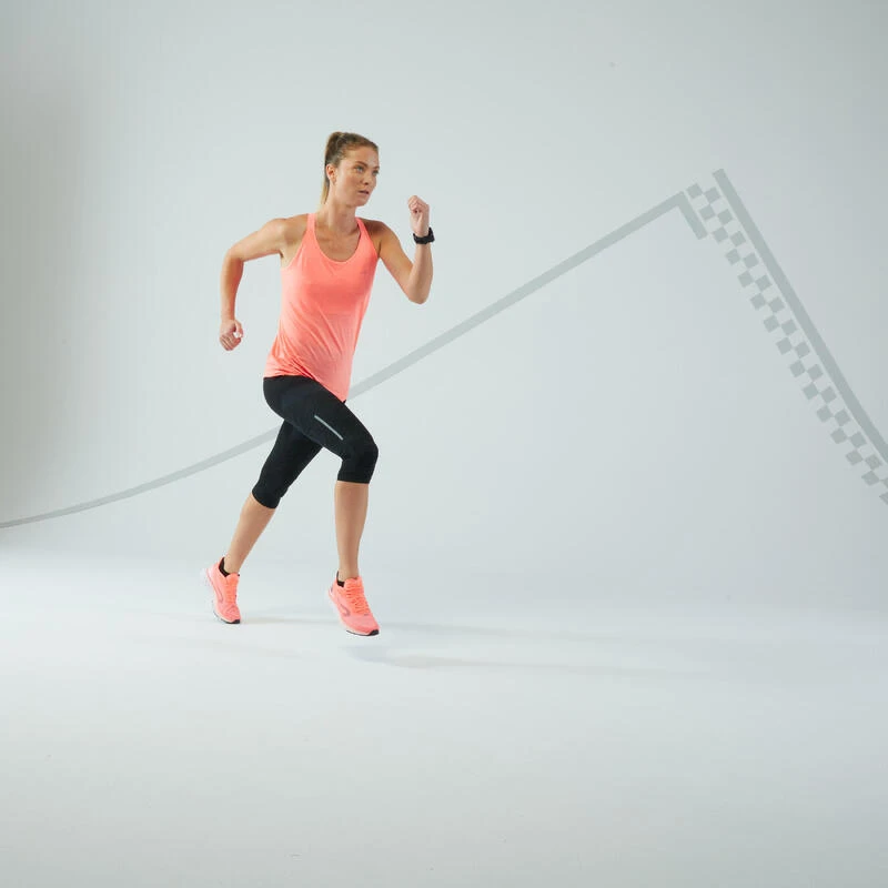 Corsaire Running Sans Couture Femme - KIPRUN CARE Noir 2 Corsaire Running Sans Couture Femme - KIPRUN CARE Noir – Image 2