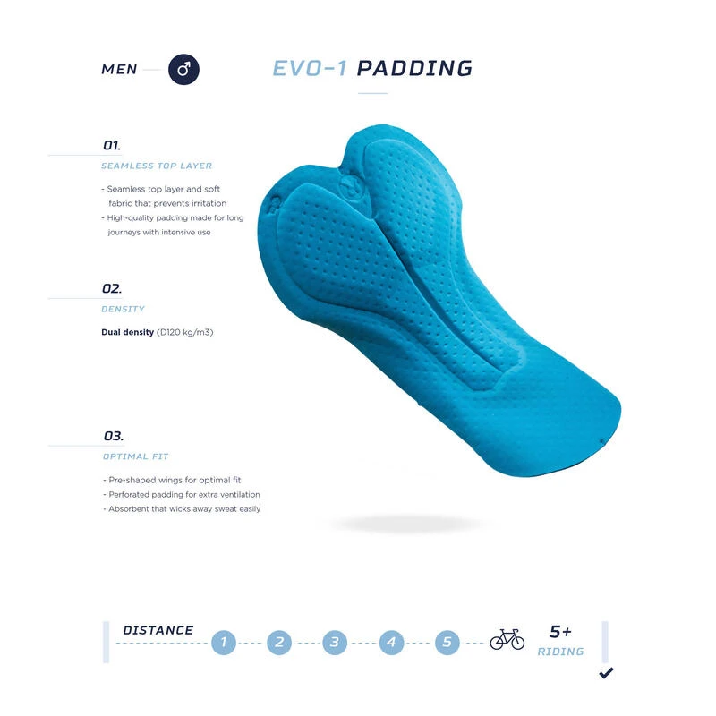 Rogelli Cuissard Long Velo Avec Bretelless Avec Peau Homme - Distance 2 Rogelli Cuissard Long Velo Avec Bretelless Avec Peau Homme - Distance – Image 2