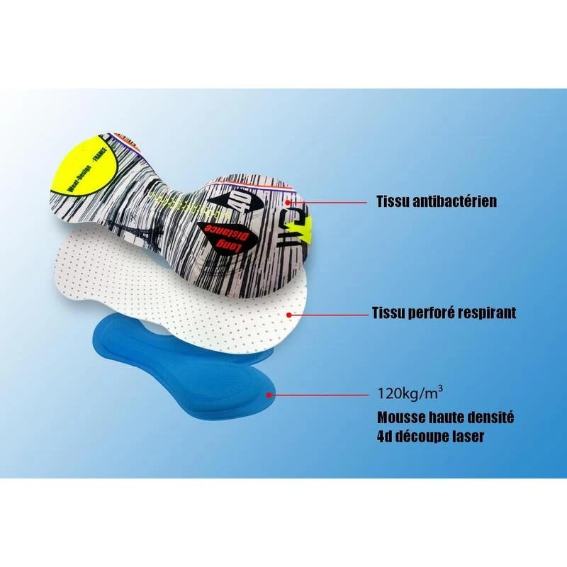 Cuissard Vélo Sans Bretelles MARINA 3 Cuissard Vélo Sans Bretelles MARINA – Image 3