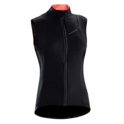 Gilet Coupe Vent Vélo Femme Sans Manches Noir