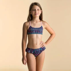 Haut De Maillot De Natation Fille 2 Pièces Lila Luna Bleu -Magasin D'Articles De Sport haut de maillot de natation fille 2 pieces lila luna bleu 2