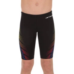 JAMMER DE NATATION GARÇON - FIRST - NOIR DOTS JAUNE ORANGE -Magasin D'Articles De Sport jammer de natation garcon first noir dots jaune orange 2