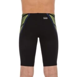 JAMMER DE NATATION GARÇON - FIRST - NOIR DOTS JAUNE ORANGE -Magasin D'Articles De Sport jammer de natation garcon first noir dots jaune orange 3