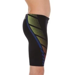 JAMMER DE NATATION GARÇON - FIRST - NOIR DOTS JAUNE ORANGE -Magasin D'Articles De Sport jammer de natation garcon first noir dots jaune orange 4