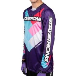 Magasin D'Articles De Sport -Magasin D'Articles De Sport maillot bmx manches longues staystrong chevron violet 4