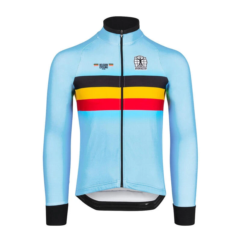 Bioracer Maillot Cycliste à Manches Longues - Bleu - Officiel Equipe Belgique (2023) 1 Bioracer Maillot Cycliste à Manches Longues - Bleu - Officiel Equipe Belgique (2023)
