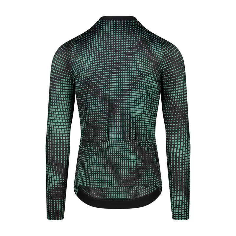 Bioracer Maillot Cycliste à Manches Longues Pour Hommes - Vert - Optic Art 3 Bioracer Maillot Cycliste à Manches Longues Pour Hommes - Vert - Optic Art – Image 3