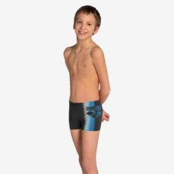 Maillot De Bain Boxer Enfant ARENA Noir Bleu