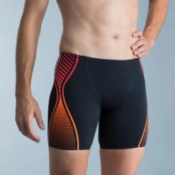 Maillot De Bain Boxer Homme Speedo Noir Orange Rouge