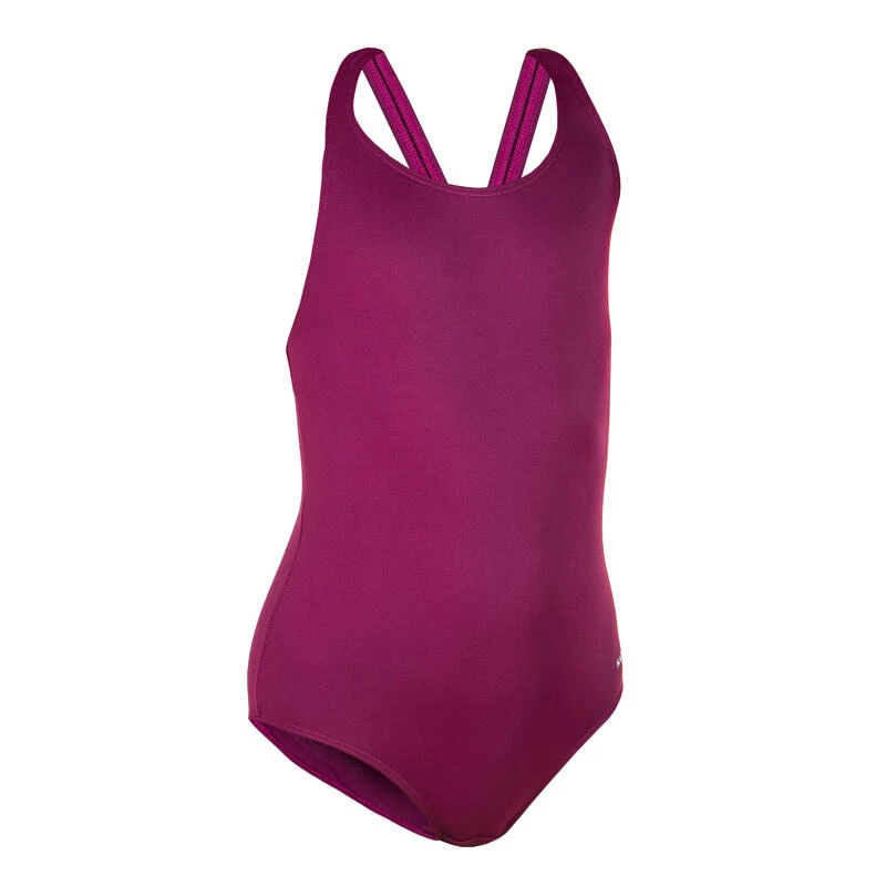 Maillot De Bain De Natation 1 Pièce Fille Basic Violet 4 Maillot De Bain De Natation 1 Pièce Fille Basic Violet – Image 4