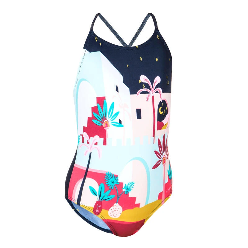 Maillot De Bain De Natation 1 Pièce Fille Lila Riad Marine 5 Maillot De Bain De Natation 1 Pièce Fille Lila Riad Marine – Image 5