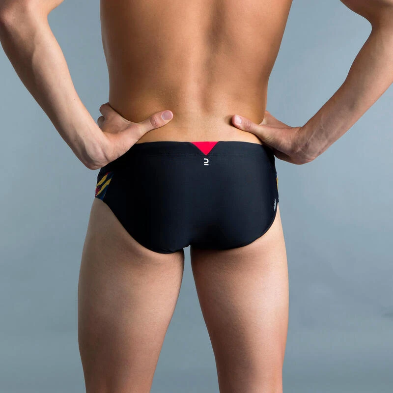 MAILLOT DE BAIN NATATION HOMME SLIP 900 YOKE PRINT KAL ROUGE 2 MAILLOT DE BAIN NATATION HOMME SLIP 900 YOKE PRINT KAL ROUGE – Image 2