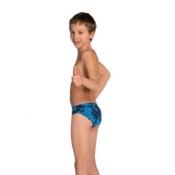 Maillot De Bain Slip Enfant ARENA CAMO Bleu -Magasin D'Articles De Sport maillot de bain slip enfant arena camo bleu 2