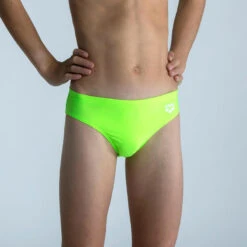 Maillot De Bain Slip Natation Garçon Arena Soft Vert