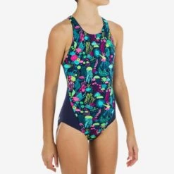 Maillot De Bain Une Pièce De Natation Fille Kamiye Print Alg Bleu / Rose -Magasin D'Articles De Sport maillot de bain une piece de natation fille kamiye print alg bleu rose 2