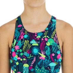 Maillot De Bain Une Pièce De Natation Fille Kamiye Print Alg Bleu / Rose -Magasin D'Articles De Sport maillot de bain une piece de natation fille kamiye print alg bleu rose 4