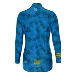 Maillot De Cyclisme Ouatiné Manches Longues Pour Femmes Bleu 8andCounting -Magasin D'Articles De Sport maillot de cyclisme ouatine manches longues pour femmes bleu 8andcounting 3