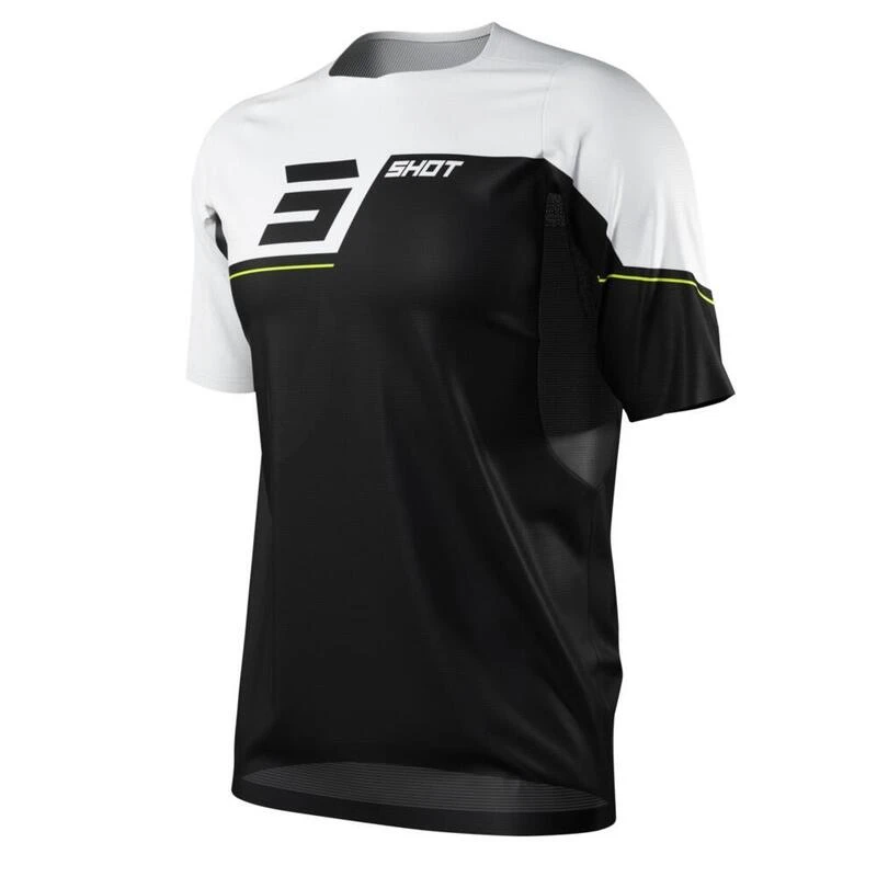 Maillot Manches Courtes Shot Revolt Noir/Blanc 1 Maillot Manches Courtes Shot Revolt Noir/Blanc