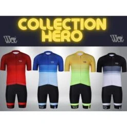 Maillot Vélo HERO Bleu -Magasin D'Articles De Sport maillot velo hero bleu 3