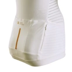 Maillot Vélo Route Manches Courtes Racer Femme Blanc Cassé -Magasin D'Articles De Sport maillot velo route manches courtes racer femme blanc casse 2