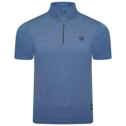 Dare 2b Pedal It Out T-shirt De Cyclisme Zippé à Moitié Pour Homme - Bleu