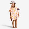 Poncho De Bain Coton Bébé - Girafe Blanc Rose