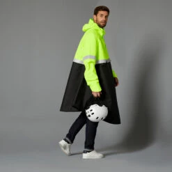 BTWIN PONCHO PLUIE VISIBILITE JOUR NUIT 560 NOIR JAUNE FLUO 7 BTWIN PONCHO PLUIE VISIBILITE JOUR NUIT 560 NOIR JAUNE FLUO -Magasin D'Articles De Sport poncho pluie visibilite jour nuit 560 noir jaune fluo 2