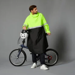 BTWIN PONCHO PLUIE VISIBILITE JOUR NUIT 560 NOIR JAUNE FLUO 8 BTWIN PONCHO PLUIE VISIBILITE JOUR NUIT 560 NOIR JAUNE FLUO -Magasin D'Articles De Sport poncho pluie visibilite jour nuit 560 noir jaune fluo 3