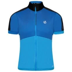 Dare 2b Protraction II T-shirt De Cyclisme Zippé à Manches Courtes Pour Homme - Bleu
