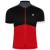 Dare 2b Protraction II T-shirt De Cyclisme Zippé à Manches Courtes Pour Homme - Rouge