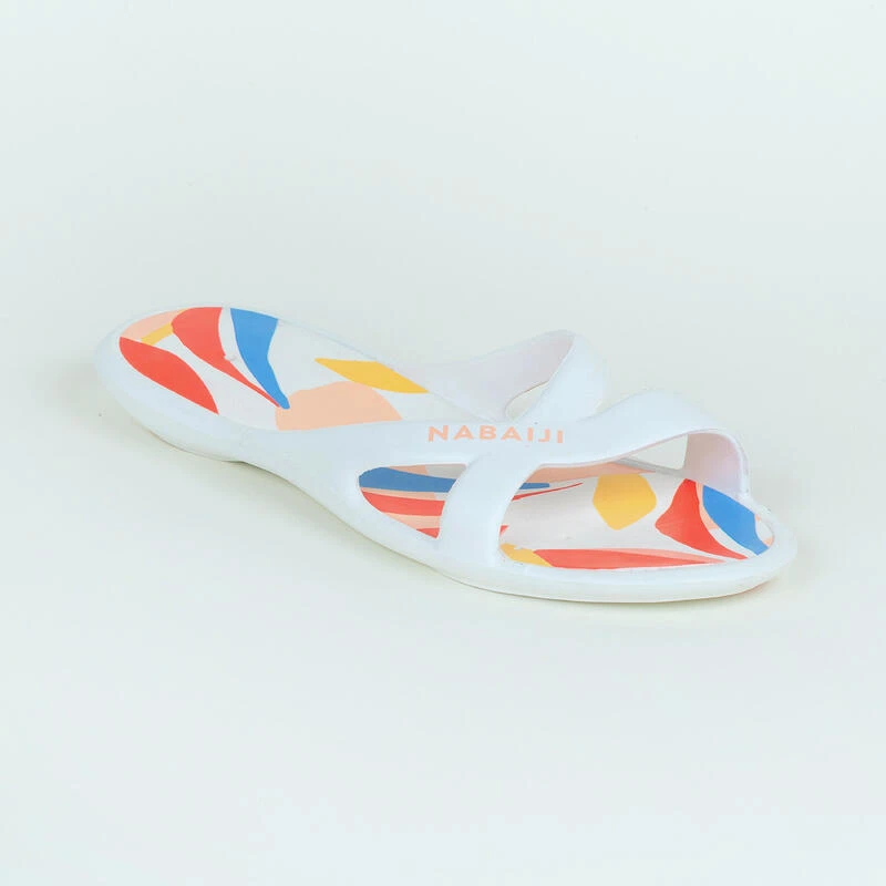 Sandales De Piscine Femme - Slap 500 - Lea Blanc Beige 2 Sandales De Piscine Femme - Slap 500 - Lea Blanc Beige – Image 2