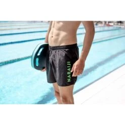 Short De Bain Natation Homme - Swimshort 100 Basic - Noir Vert -Magasin D'Articles De Sport short de bain natation homme swimshort 100 basic noir vert 2