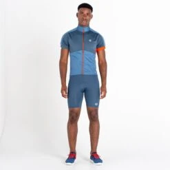 Dare 2b Stay The Course II T-shirt De Cyclisme Zippé à Moitié Pour Homme - Bleu -Magasin D'Articles De Sport stay the course ii t shirt de cyclisme zippe a moitie pour homme bleu 4
