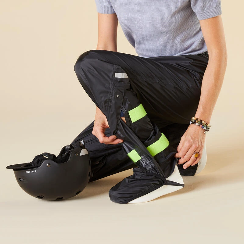 BTWIN SURPANTALON PLUIE VELO VILLE 100 NOIR 5 BTWIN SURPANTALON PLUIE VELO VILLE 100 NOIR – Image 5