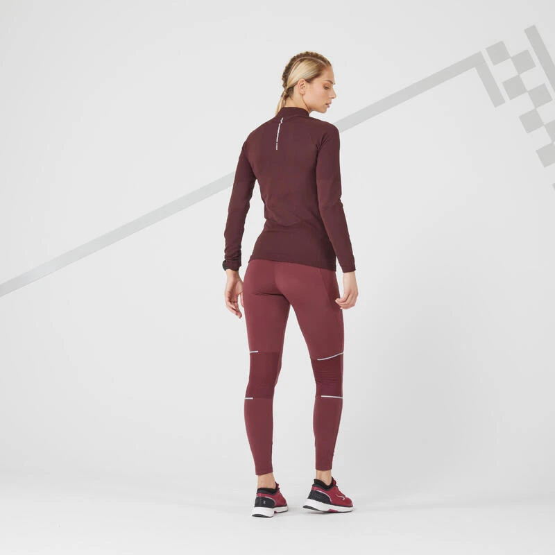 TEE SHIRT MANCHES LONGUES RUNNING SANS COUTURES FEMME - KIPRUN SKINCARE BORDEAUX 2 TEE SHIRT MANCHES LONGUES RUNNING SANS COUTURES FEMME - KIPRUN SKINCARE BORDEAUX – Image 2