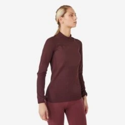 Magasin D'Articles De Sport 8 TEE SHIRT MANCHES LONGUES RUNNING SANS COUTURES FEMME - KIPRUN SKINCARE BORDEAUX