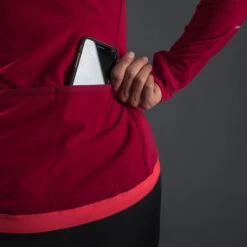 VESTE VELO ROUTE 500 FEMME FRAMBOISE -Magasin D'Articles De Sport veste velo route 500 femme framboise 3