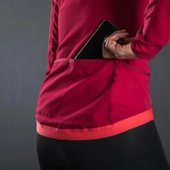 VESTE VELO ROUTE 500 FEMME FRAMBOISE -Magasin D'Articles De Sport veste velo route 500 femme framboise 4