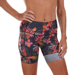ZOOT Femme LTD 6 Inch Short De Triathlon à Compression Rembourrée - Waikoloa -